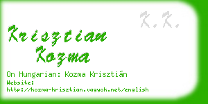 krisztian kozma business card