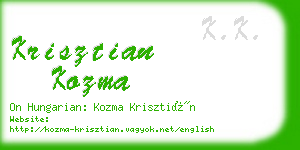 krisztian kozma business card